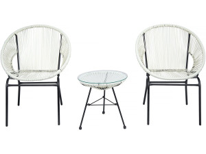 Acapulco Gartenmöbel-Set  "Poli" - 2 Sitze - Weiß