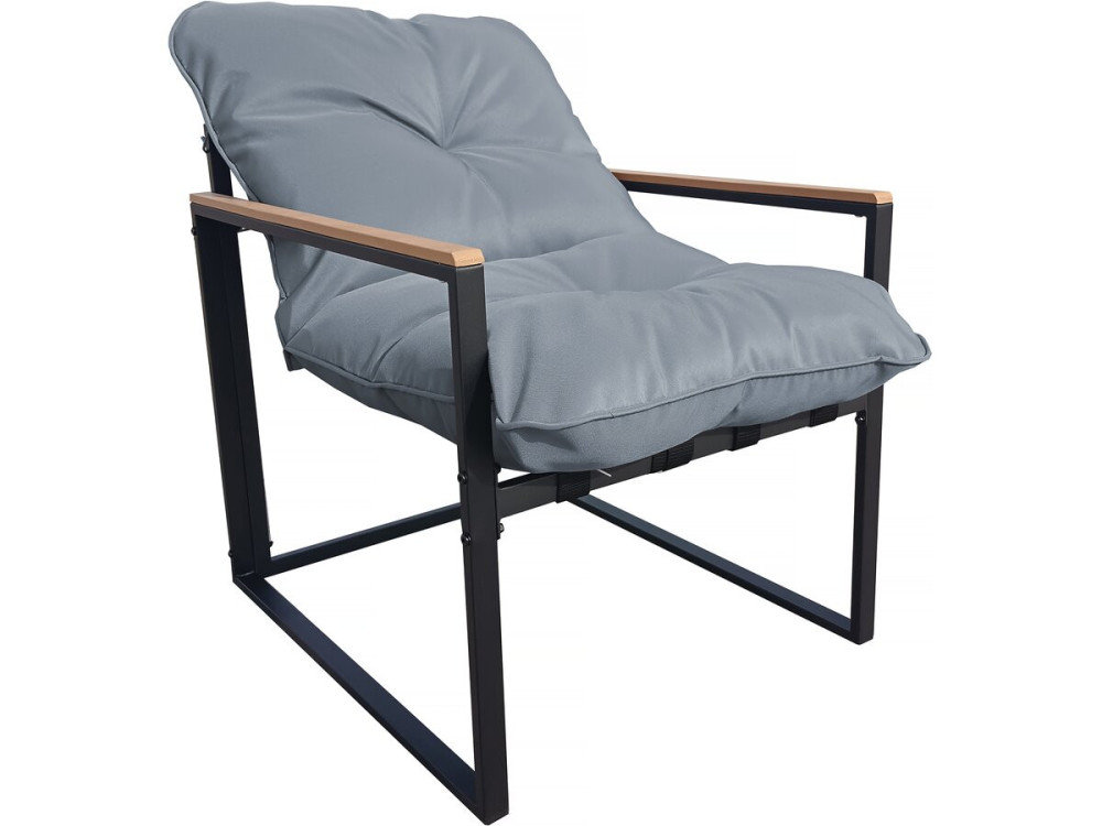 Gartenlounge "Jules" - 4 Personen - Grau/Schwarz