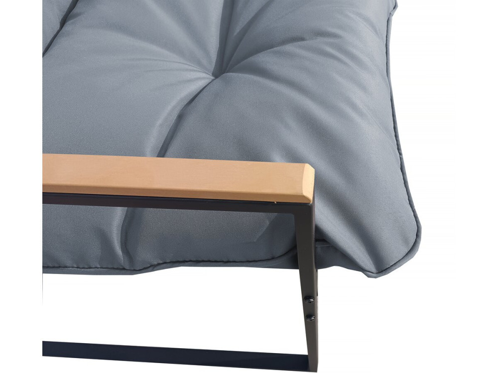 Gartenlounge "Jules" - 4 Personen - Grau/Schwarz