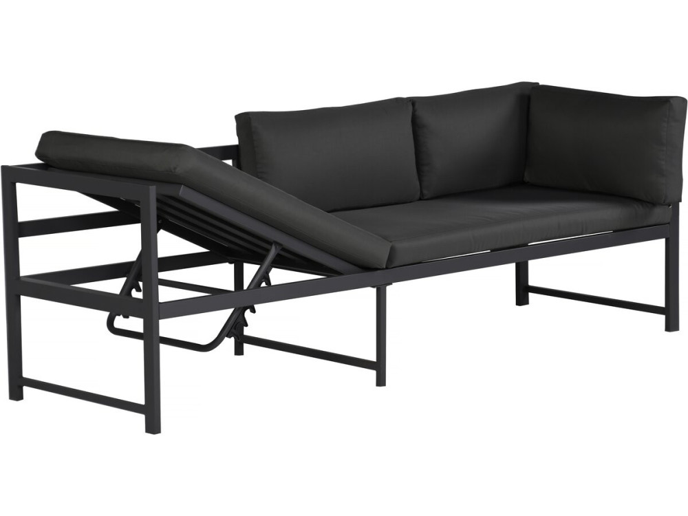 Gartenmöbelset aus Metall "Etna" - 6 Sitzplätze - Grau