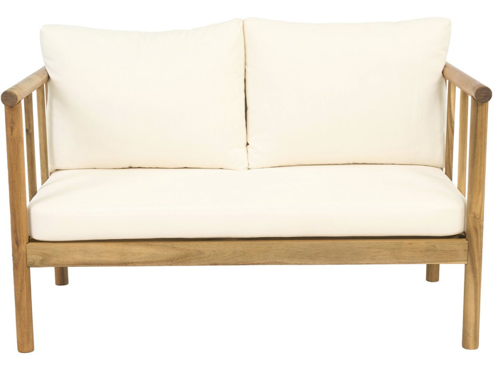 Gartenmöbel aus Holz mit inbegriffenen Kissen "Milano" - 4 Sitzplätze - Beige