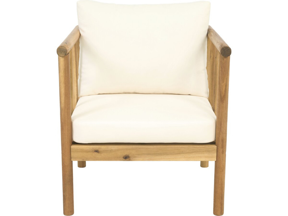Gartenmöbel aus Holz mit inbegriffenen Kissen "Milano" - 4 Sitzplätze - Beige