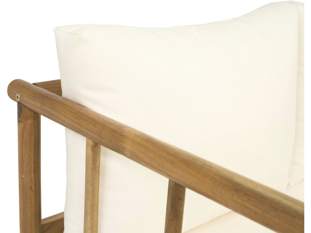 Gartenmöbel aus Holz mit inbegriffenen Kissen "Milano" - 4 Sitzplätze - Beige