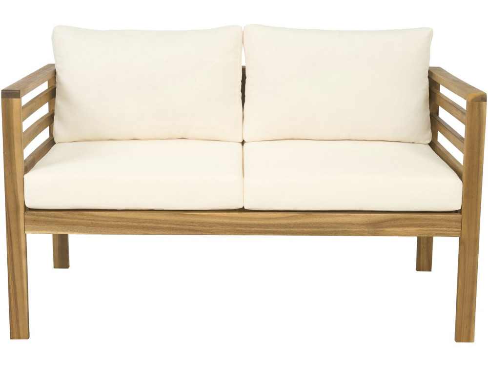 Gartenmöbel aus Holz mit inbegriffenen Kissen "Beckham" - 4 Sitzplätze - Beige