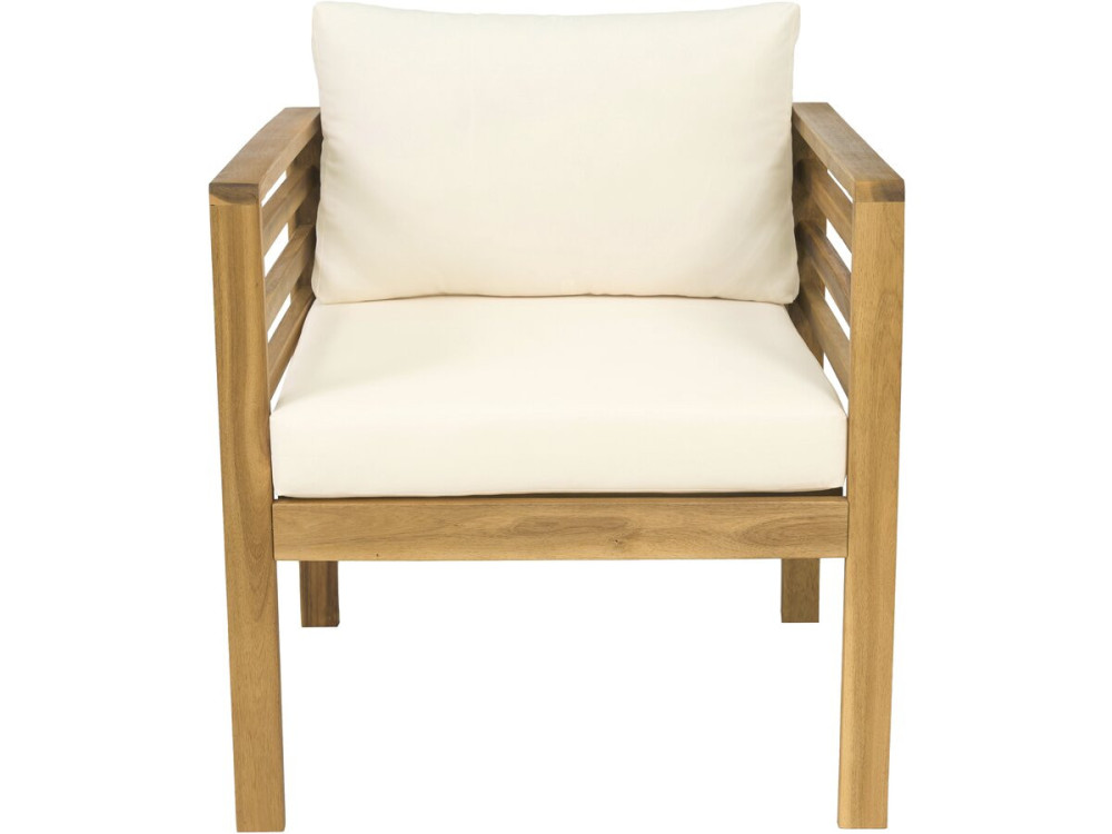 Gartenmöbel aus Holz mit inbegriffenen Kissen "Beckham" - 4 Sitzplätze - Beige