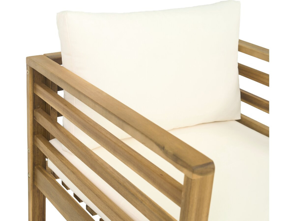 Gartenmöbel aus Holz mit inbegriffenen Kissen "Beckham" - 4 Sitzplätze - Beige