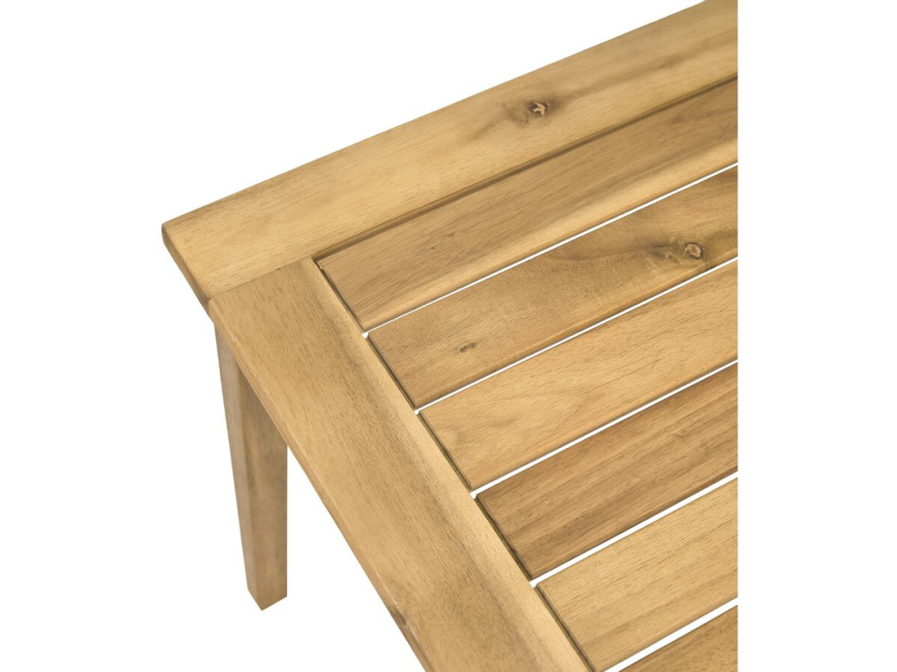 Gartenmöbel aus Akazienholz mit Kissen "Presley" - 4 Sitzplätze - Beige