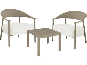 Gartenmöbel aus Metall und Kunststoff "Céora" - 2 Sitzplätze - Taupe
