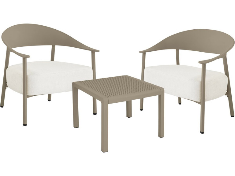Gartenmöbel aus Metall und Kunststoff "Céora" - 2 Sitzplätze - Taupe