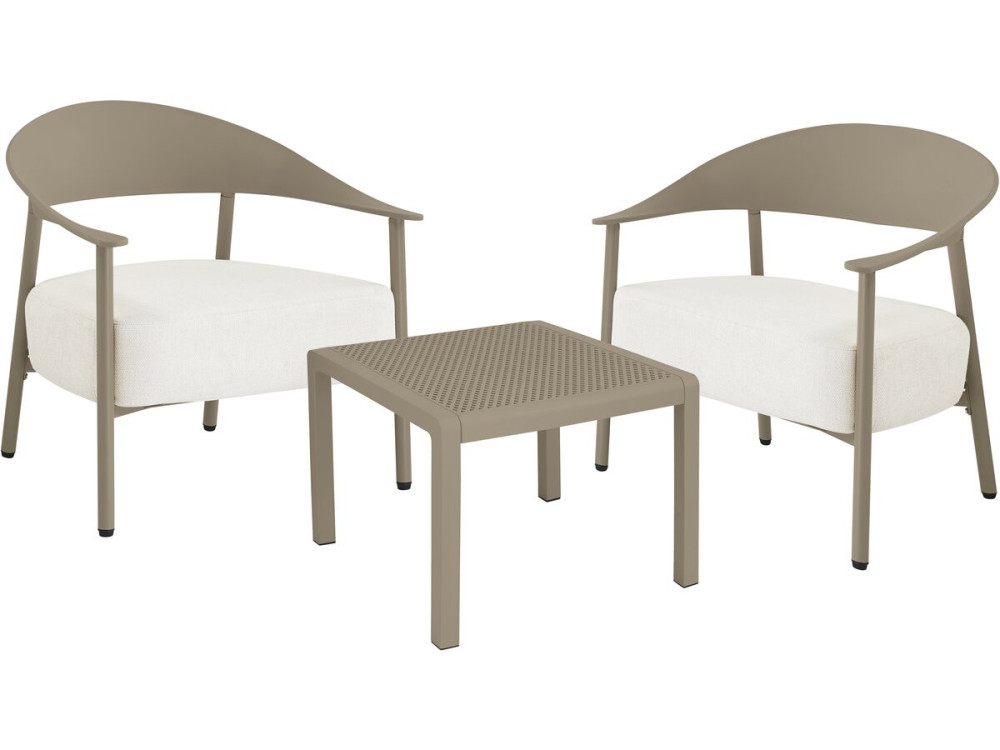 Gartenmöbel aus Metall und Kunststoff "Céora" - 2 Sitzplätze - Taupe