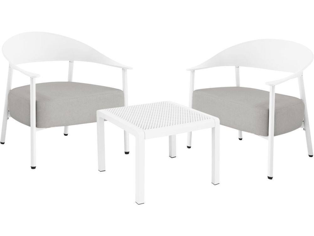 Gartenmöbel aus Metall und Kunststoff "Céora" - 2 Sitzer - Weiß