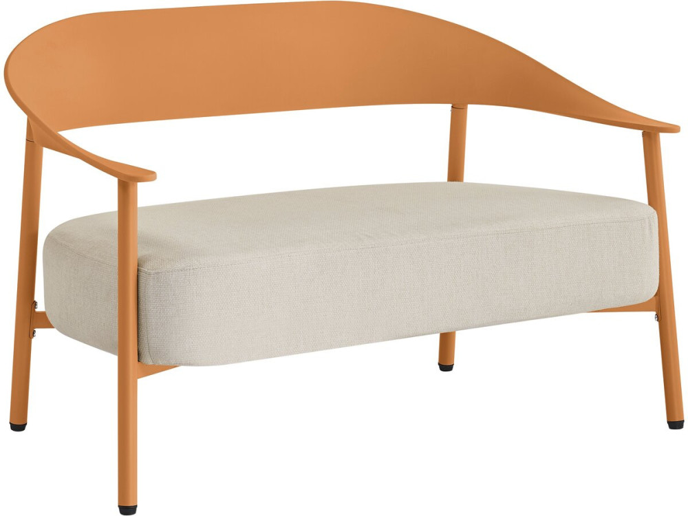 Gartenmöbel aus Metall und Kunststoff "Céora" - 4 Sitzplätze - Orange