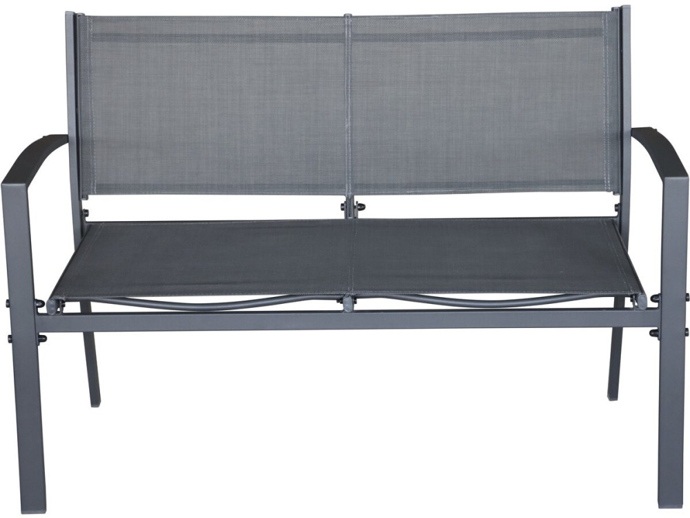 Gartenmöbel aus Metall "Lino II" - 4 Sitzplätze - Schwarz