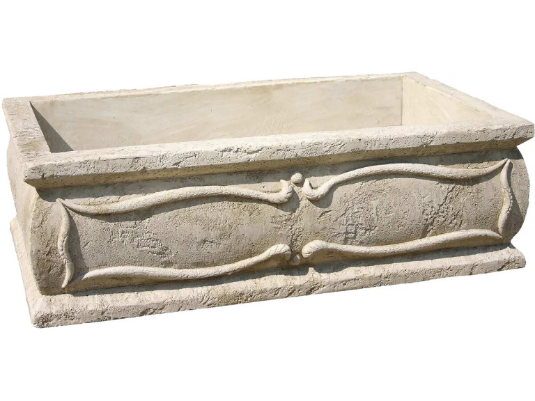 Großer Blumenkasten "Verone - aus Stein - 50 x 100 x 30 cm