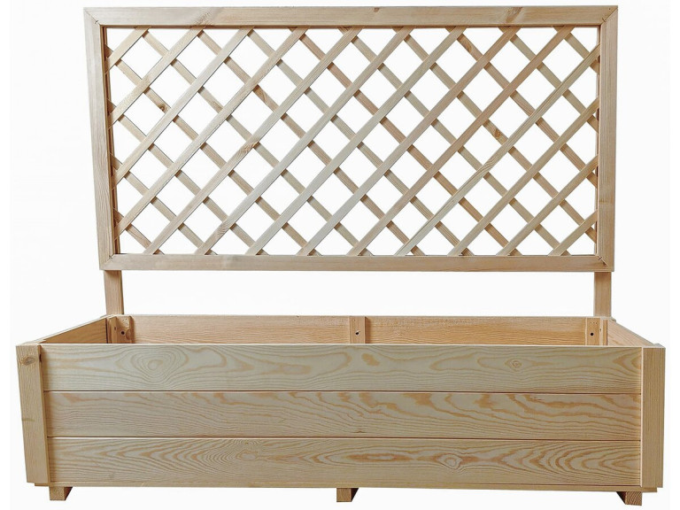Holzpflanzgefäß „Orpin“ mit Spalier – 98 x 34 x 104 cm