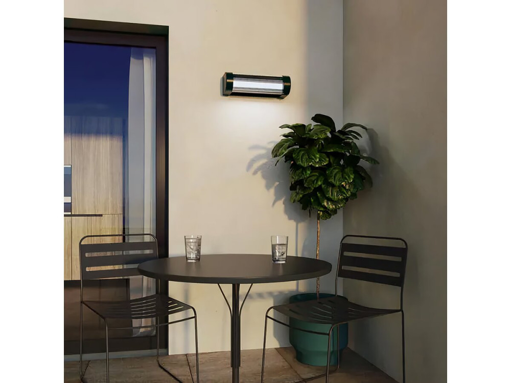 Solar-Wandleuchte aufladbar Booster "Loma" 150 bis 900 Lumen - Schwarz