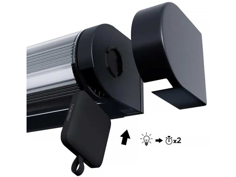 Solar-Wandleuchte aufladbar Booster "Loma" 150 bis 900 Lumen - Schwarz