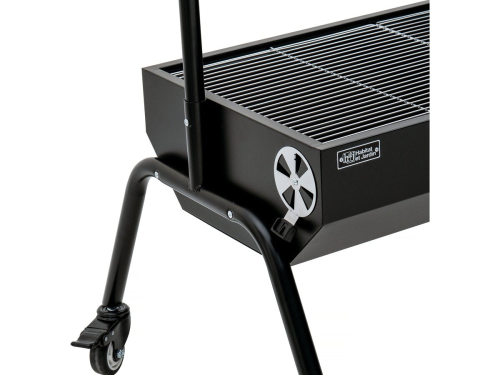 Hohlzkohlegrill mit Elektrospieß "Senator" - Schwarz