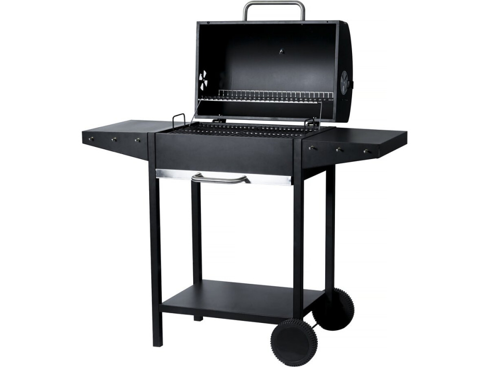 Holzkohlegrill "Bizon" - 119 x 50 x 101 cm - Schwarz