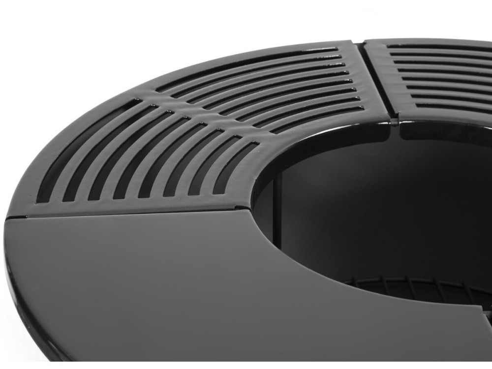 Plancha-Grill Brasero mit Holzkohle - 49 x 49 x 92 cm - Schwarz