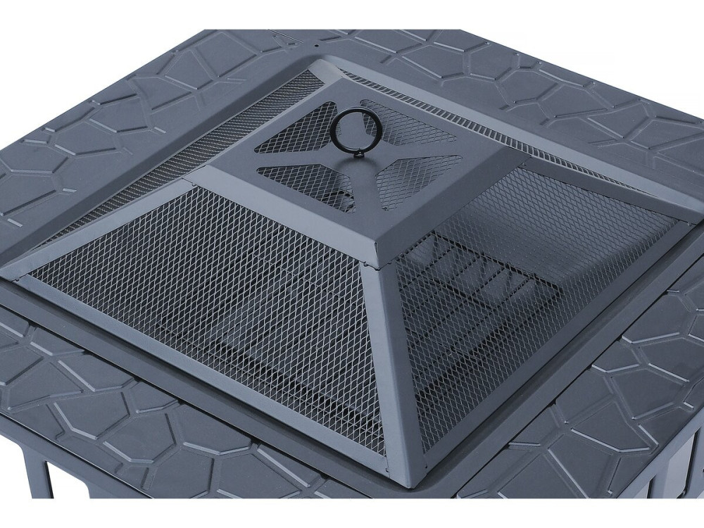 Brasero Grill 3 in 1 mit Schutzdeckel "Flaméo" - Schwarz