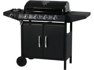 Gasgrill "Festa 5" - 5 Brenner davon 1 Seitenbrenner - 12,9 kW- Schwarz
