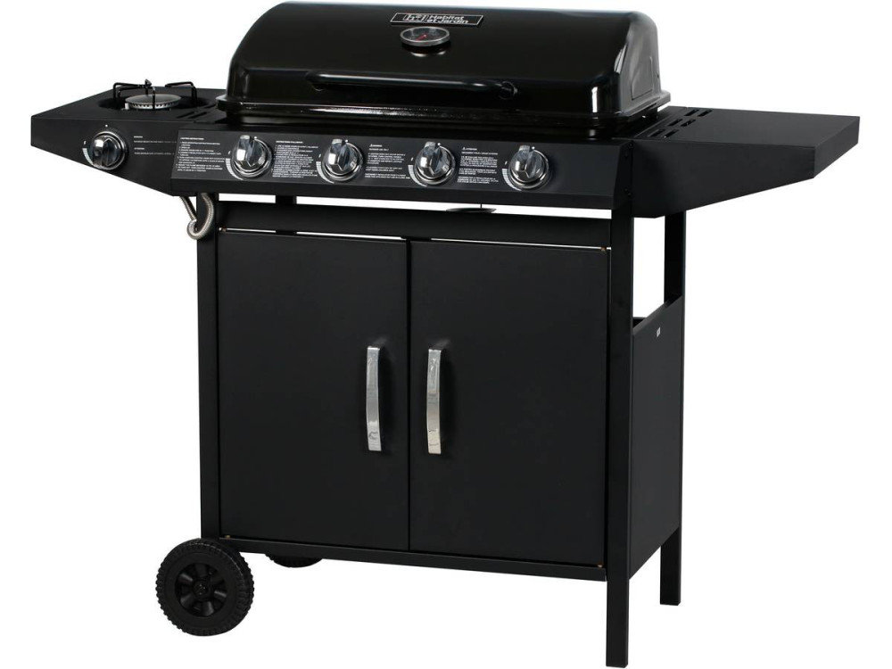 Gasgrill "Festa 5" - 5 Brenner davon 1 Seitenbrenner - 12,9 kW- Schwarz