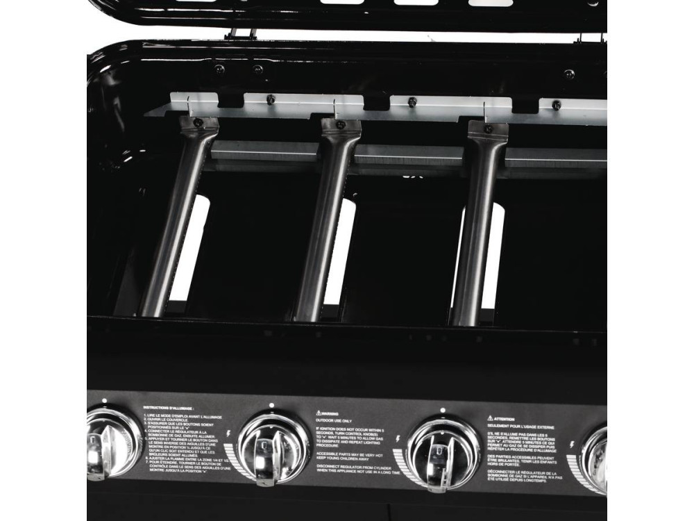 Gasgrill "Festa 5" - 5 Brenner davon 1 Seitenbrenner - 12,9 kW- Schwarz