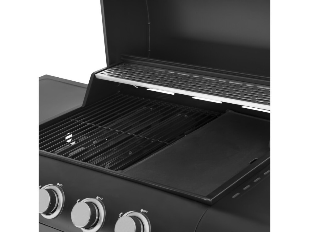 Gasgrill "Feria 5" - 5 Brenner davon 1 Seitenbrenner - 14,5 kW - Schwarz