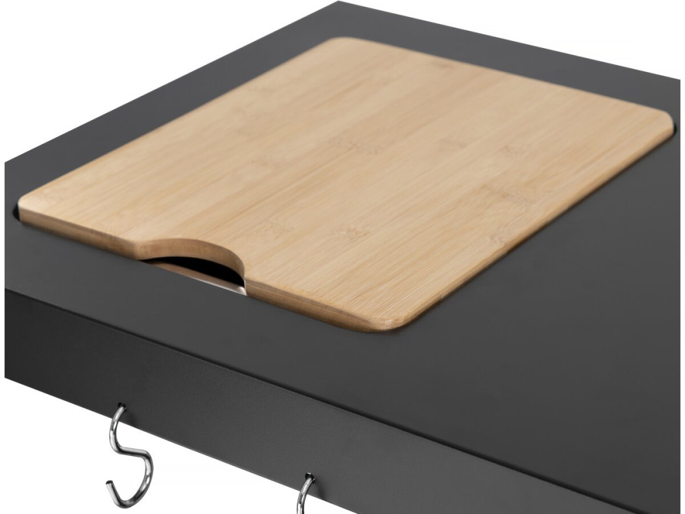 Gasgrill für Outdoorküche - 12 kW - 4 Brenner - Schwarz