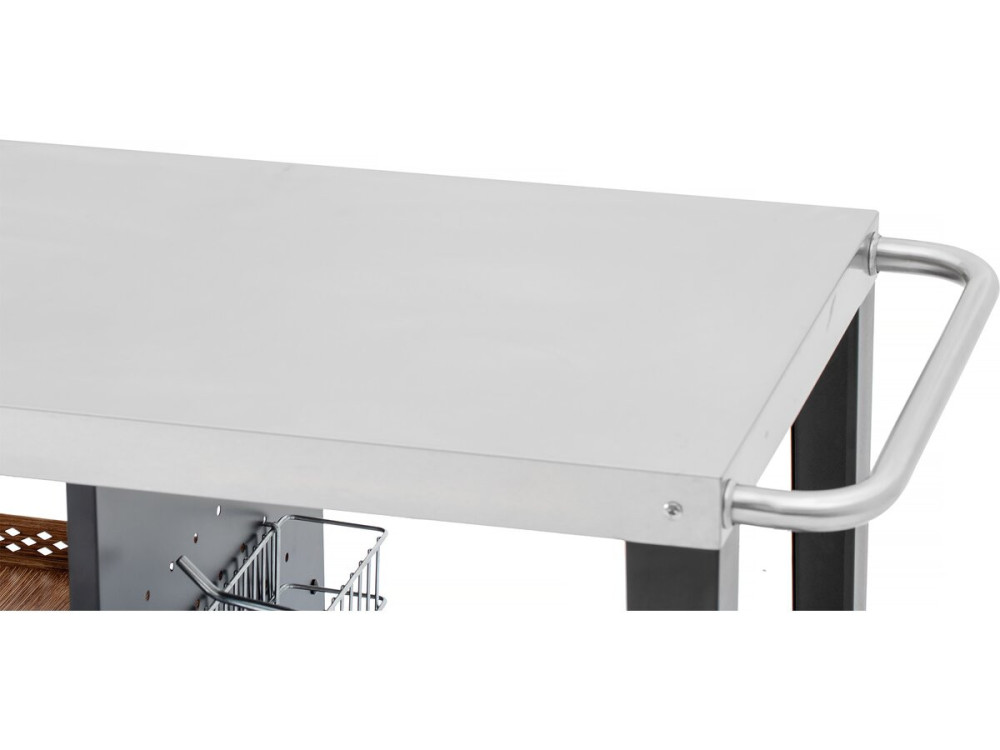Grill-Beistellwagen "Gelia" 117 x 59 cm - Edelstahl - Schwarz