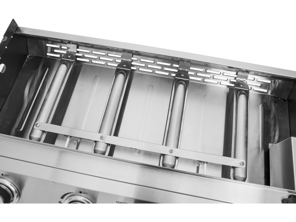 Plancha mit 4 Gasbrennern "Jolly" - 10 kW - Grau