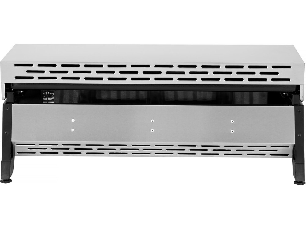 Gasplancha mit 3 Brennern und Metallabdeckung "Fasto" - 7,5 kw - Grau