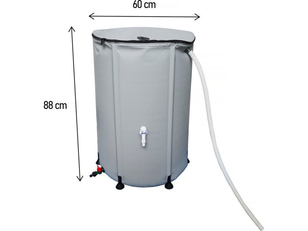 Regenwassersammler aus weichem PVC 250 l - Grau