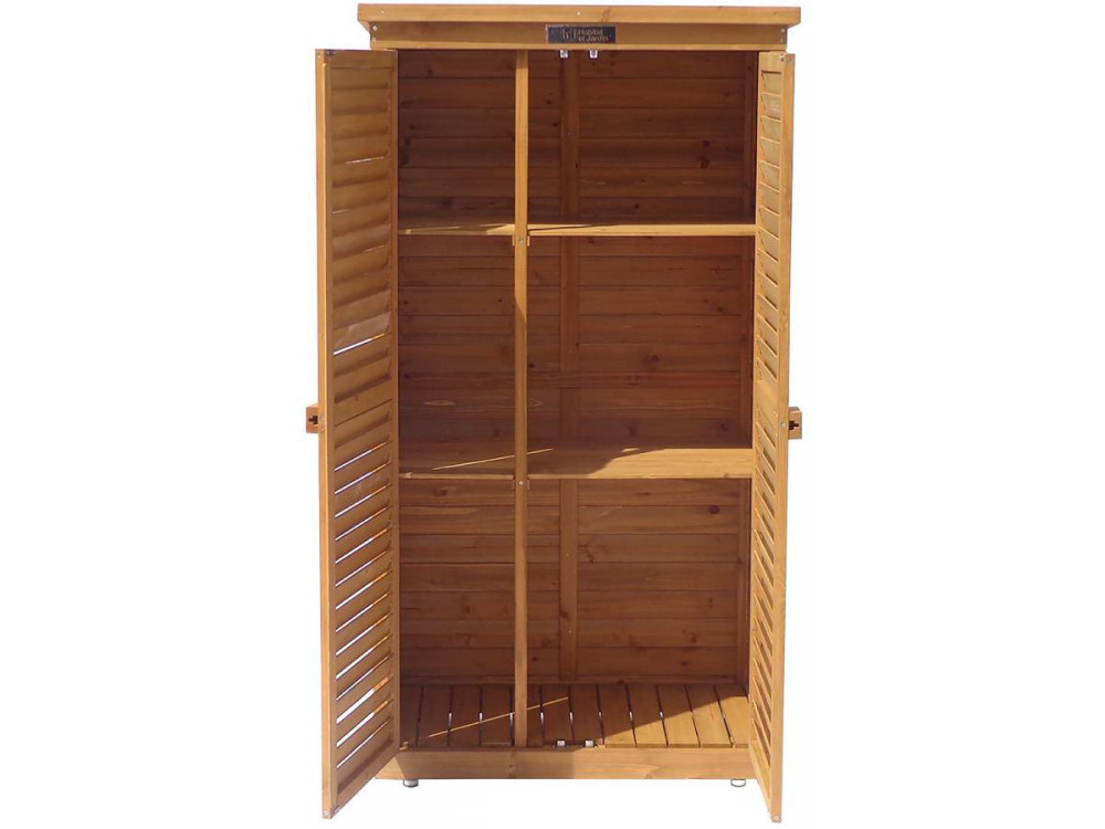 Gartenschrank "Space" - 87 x 46,5 x 160 cm - Braun