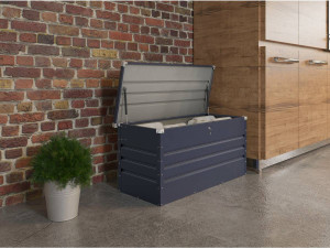 Gartenbox aus Metall "Store" - 480 l - 132 x 61 x 60 cm - Grau