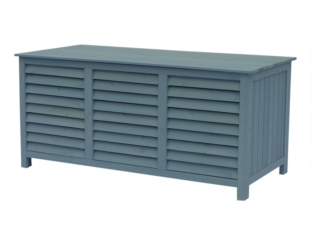 Gartenbox aus Holz "Macao" - 130 x 64 x 60 cm - Himmelblau