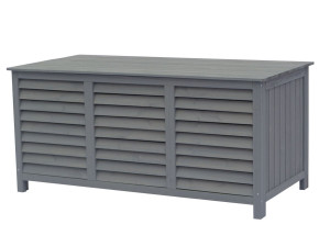Gartenbox aus Holz "Macao" - 130 x 64 x 60 cm - Anthrazit