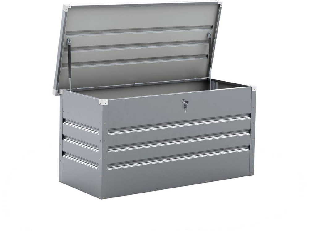 Gartenbox aus Metall "Store" - 480 l - Silberfarben