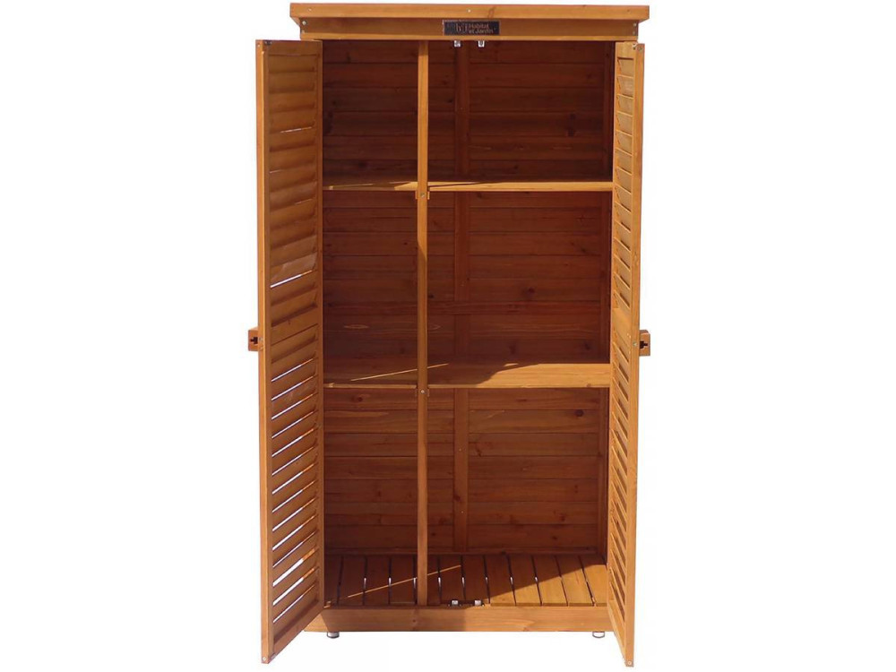 Gartenschrank "Space" - 87 x 46,5 x 160 cm - Braun