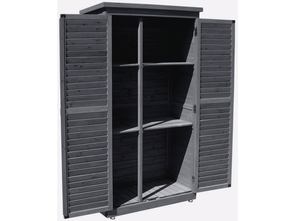 Gartenschrank "Space" - 87 x 46,5 x 160 cm - Anthrazit