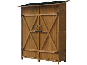 Gartenschrank "Espacio" - 140 x 49 x 162 cm - Braun