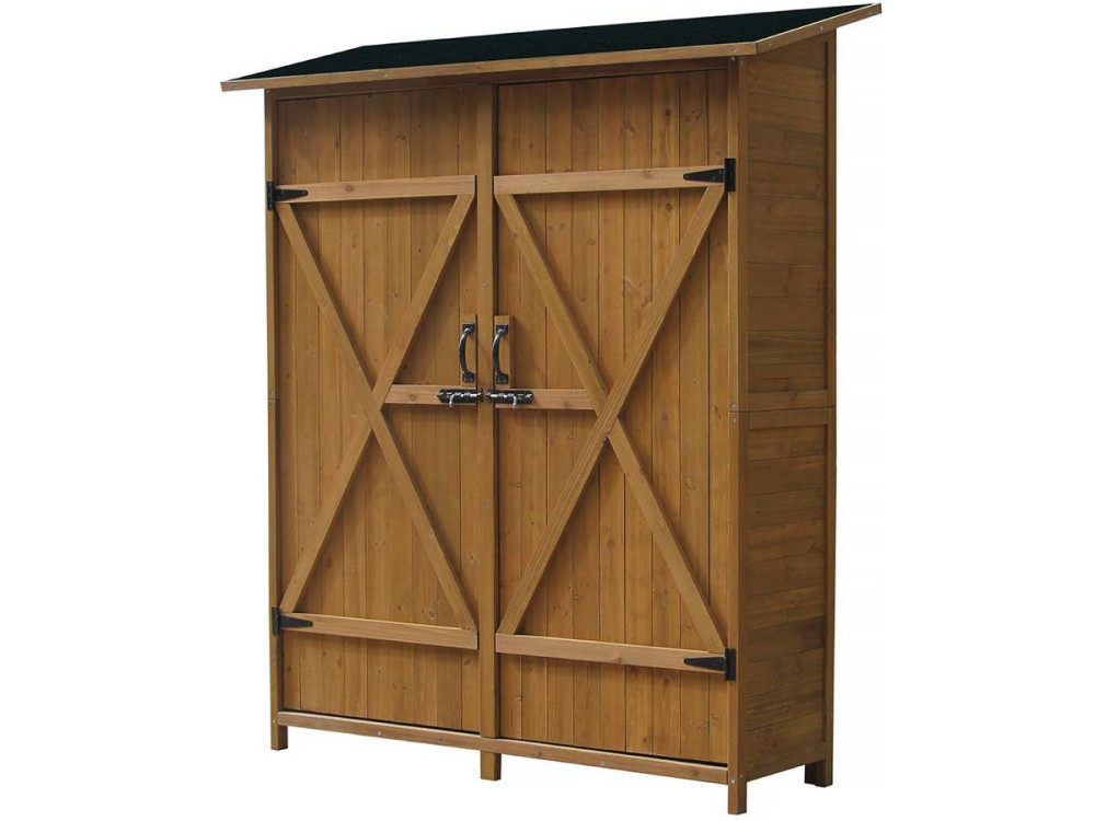 Gartenschrank "Espacio" - 140 x 49 x 162 cm - Braun