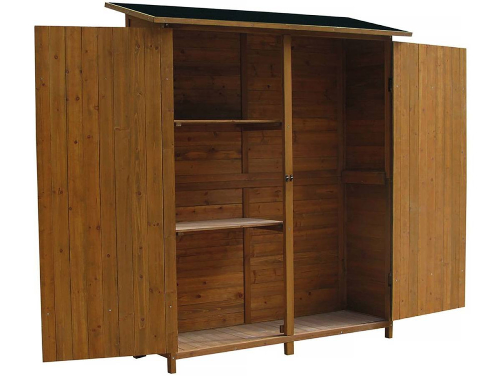 Gartenschrank "Espacio" - 140 x 49 x 162 cm - Braun