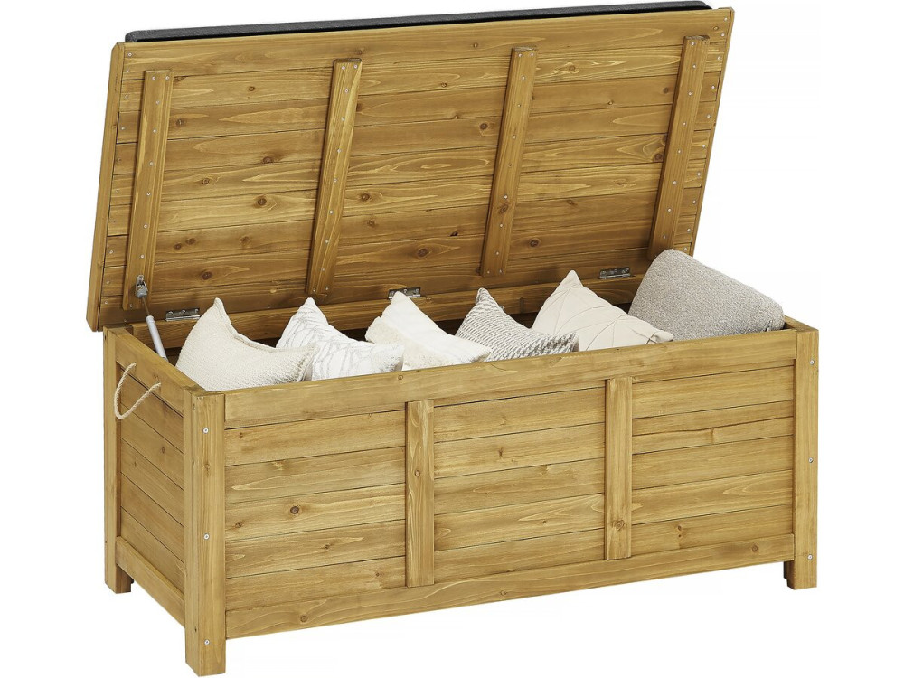 Gartenbox aus Holz "Gana" - 125 x 60 x 54 cm - Braun