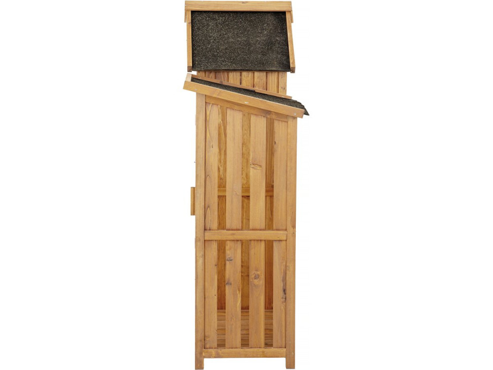 Gartenschrank aus Holz mit Kaminholzablage "Noé" - 136 x 57 x 170 cm - Braun