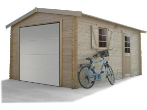Holzgarage - 19.26 m² - 2.58 x 5.38 x 2.53 m - 40 mm