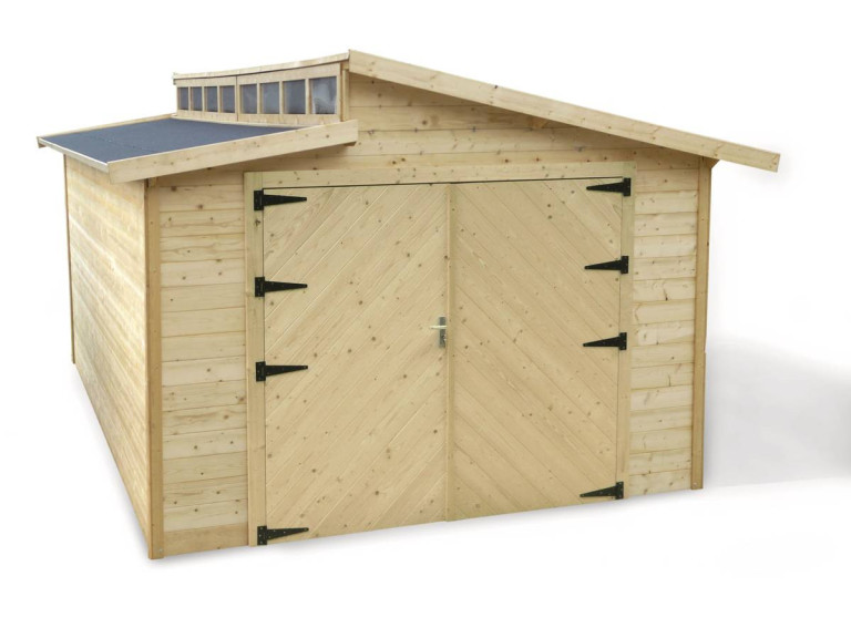 Holzgarage "Torino" - 20.88 m2 - 3.64 x 5.74 x 2.92 m - 28 mm