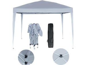 Faltbarer Gartenpavillon "Svetlana 4" - 12 m² - 3 x 4 m - Weiß