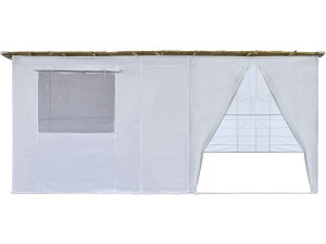 Sukkah-Set NINA anpassbar 4 x 2 mit 2 Bambusrollen und 4 Holzpfosten